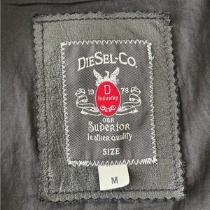 Diesel Black and Gray Leather Patch